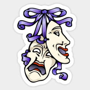 Theater Masks Sticker